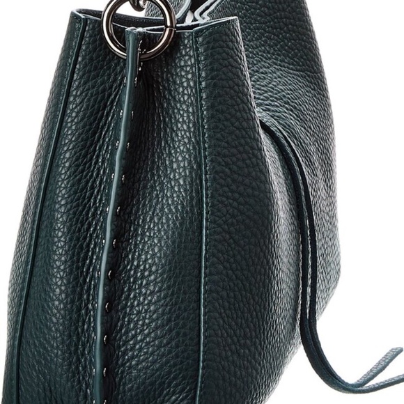 Rebecca Minkoff Darren E/W Leather Shoulder Bag NWT Deep Jade OS - Picture 2 of 10